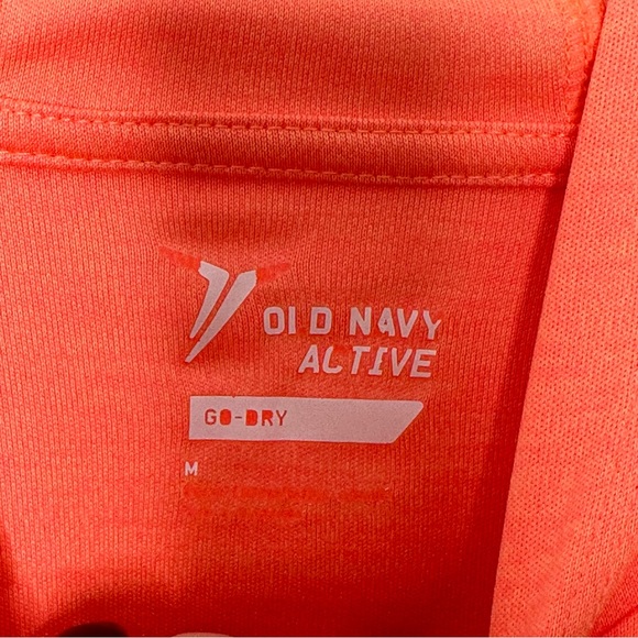 Old Navy Active Go Dry Tangerine Hooded Medium Athletic Top - Picture 6 of 7